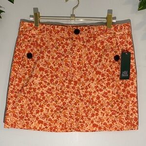 Wild Fable Women’s Orange Floral Mini Skirt Size 6